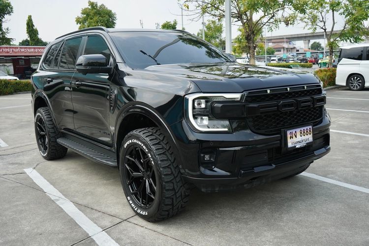 Ford Everest 2025 2.0 Bi-Turbo Titanium+ 4WD Utility-car ดีเซล ไม่ติดแก๊ส เกียร์อัตโนมัติ ดำ รูปที่ 2
