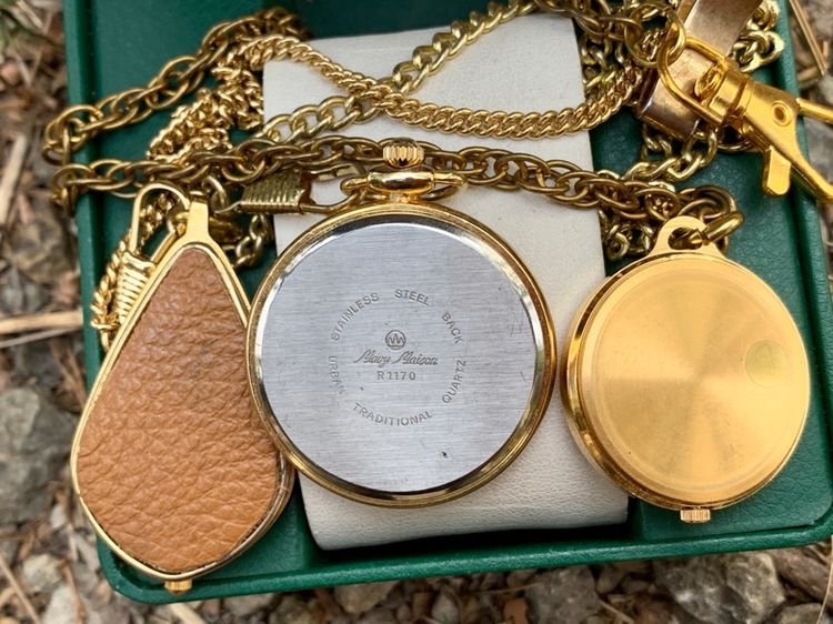 นาฬิกาพก 3 เรือน Japan 🇯🇵 แท้ พร้อมใช้งาน ระบบถ่าน พร้อมสายพกทุกเรือน รูปที่ 3