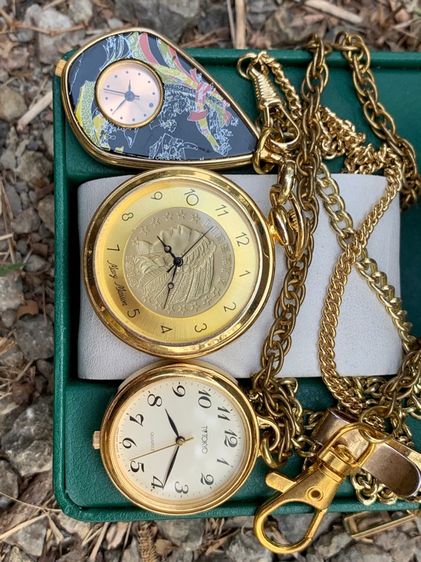 นาฬิกาพก 3 เรือน Japan 🇯🇵 แท้ พร้อมใช้งาน ระบบถ่าน พร้อมสายพกทุกเรือน รูปที่ 4