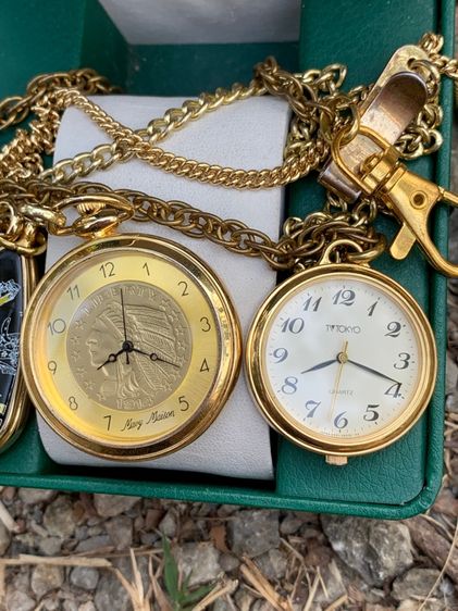 นาฬิกาพก 3 เรือน Japan 🇯🇵 แท้ พร้อมใช้งาน ระบบถ่าน พร้อมสายพกทุกเรือน รูปที่ 6