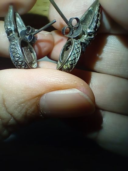 ต่างหูพญานาคเงินแท้ เช่าจากวัด หนัก 9.5 กรัม รูปที่ 6
