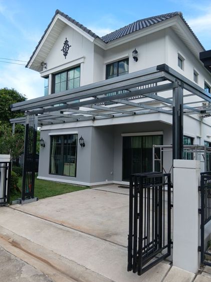 งานต่อเติมบ้านที่จอดรถ โครงหลังคาเหล็ก ปูกระเบื้อง รูปที่ 5