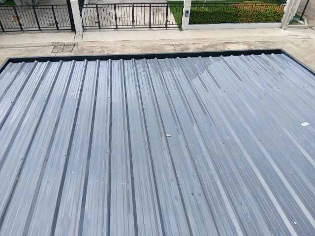 งานต่อเติมบ้านที่จอดรถ โครงหลังคาเหล็ก ปูกระเบื้อง รูปที่ 11