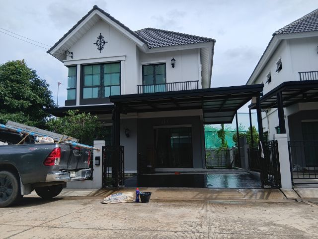 งานต่อเติมบ้านที่จอดรถ โครงหลังคาเหล็ก ปูกระเบื้อง รูปที่ 16