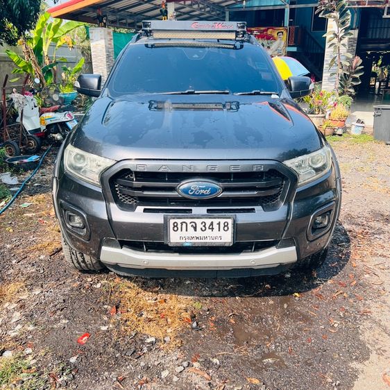 Ford Ranger 2018 2.0 Hi-Rider Wildtrak ดีเซล ไม่ติดแก๊ส เกียร์อัตโนมัติ เทา รูปที่ 2