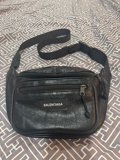 ไม่ระบุ ดำ หนัง PU Sale‼️กระเป๋าคาดเอว,คาดอก Balenciaga กันน้ำหนังPU(ไม่มีกล่อง)