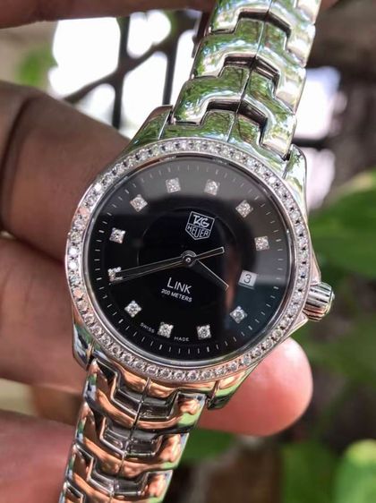 Tag Heuer Link Lady G4 Quartz Full Diamond Black Dial WJF131A🇨🇭🇨🇭
    รูปที่ 6