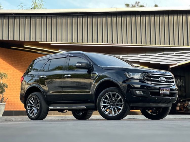 Ford Everest 2020 2.0 Bi-Turbo Titanium+ 4WD Utility-car ดีเซล ไม่ติดแก๊ส เกียร์อัตโนมัติ ดำ รูปที่ 3