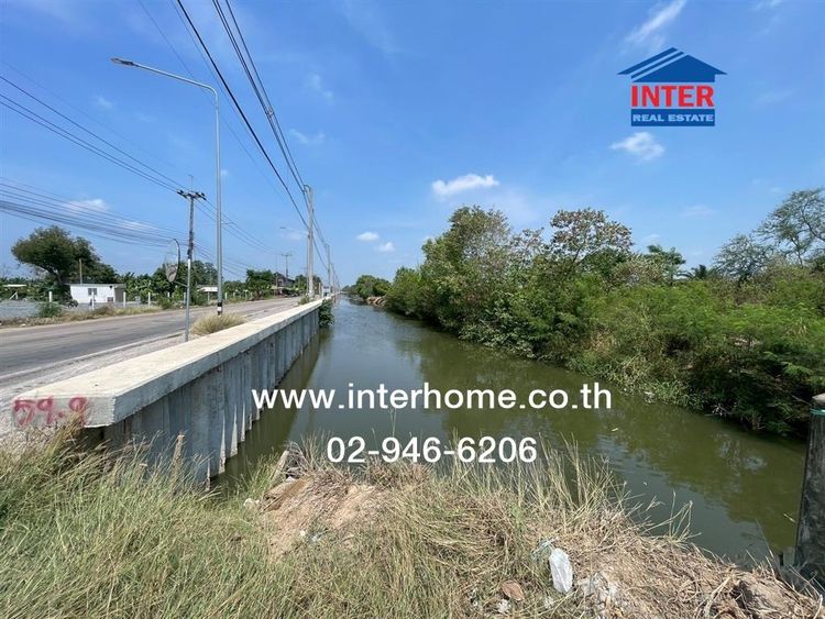 ที่ดินเปล่า 55 ตร.ว. ที่ดิน ใกล้คลองแนวลิขิต ถนนทางหลวงชนบท สค.5045 ถนนหมายเลข4054 กระทุ่มแบน สมุทรสาคร