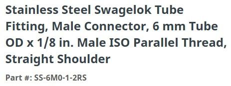 Tube fitting swagelok รูปที่ 6