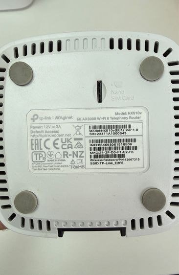 TP-Link Aginet NX510v 5G AX3000 Wi-Fi 6 Router – สภาพสวยมาก รูปที่ 3
