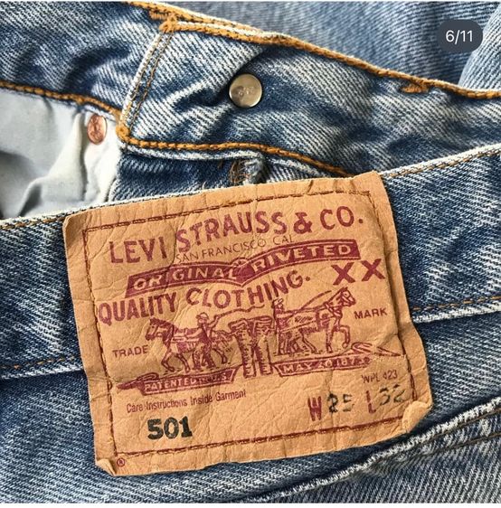 Levi's 501 กางเกงยีนส์ w25 รูปที่ 6