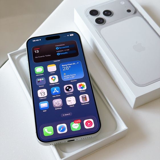 ไอโฟน iPhone 17 Pro Max ความจุ 256 GB สี Silver ขาวเครื่องใหม่มากๆ ไร้ตำหนิ ประกันเหลือ มือสอง รูปที่ 5