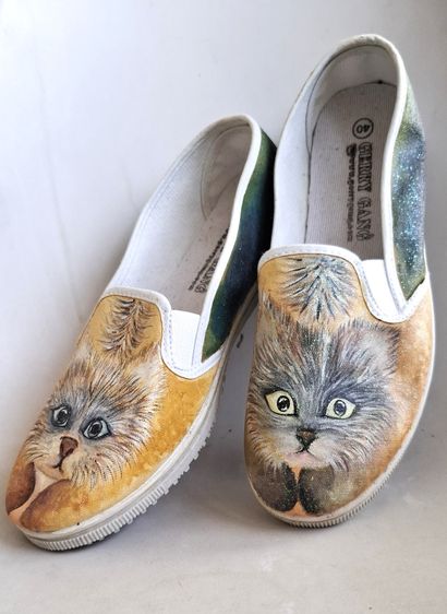 รองเท้าผ้าใบเพ้นท์มือ  รูปที่ 7