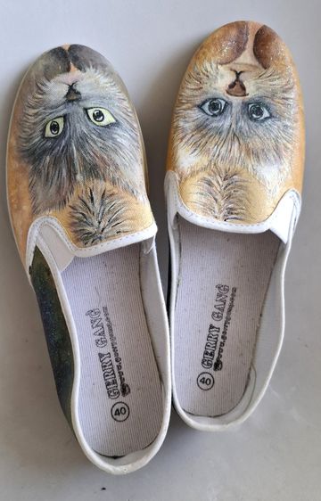 รองเท้าผ้าใบเพ้นท์มือ  รูปที่ 8