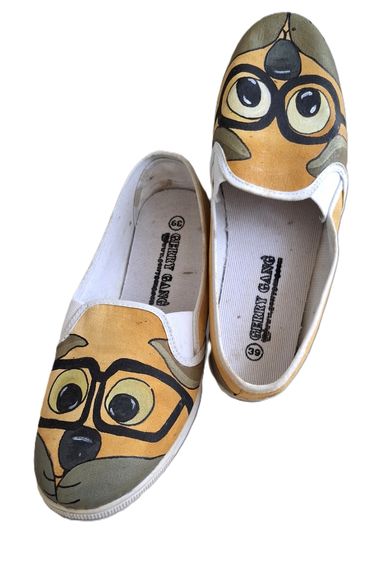 รองเท้าผ้าใบเพ้นท์มือ  รูปที่ 3