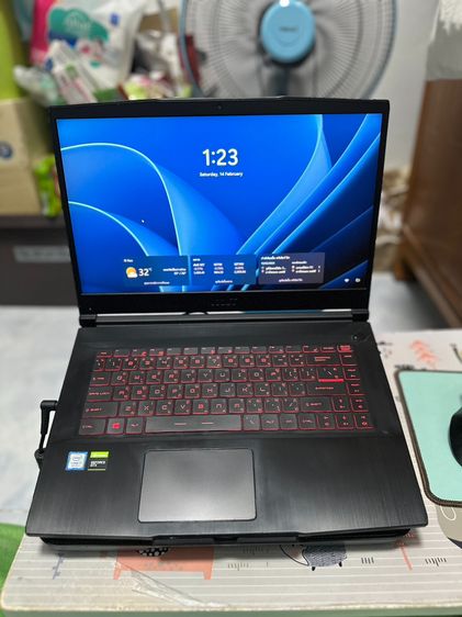 รุ่นอื่น ๆ ไม่ใช่ 16 กิกะไบต์ วินโดว์ USB โน๊ตบุ๊ค MSI GF63 Thin 9SCSR-656TH มือสอง สภาพดี