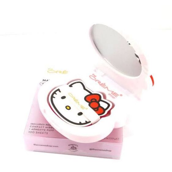 The Creme Shop x Sanrio Hello Kitty กระดาษซับหน้ามัน จำนวน 100 แผ่น แบบตลับมีกระจกในตัว พร้อมพัฟ Hello Kitty รูปที่ 3