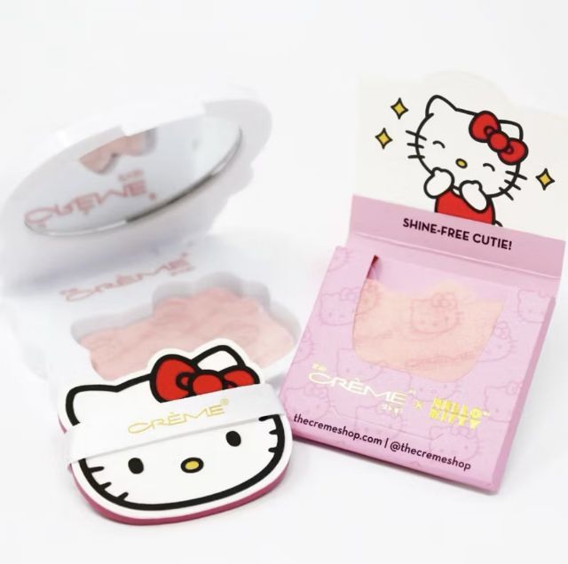 The Creme Shop x Sanrio Hello Kitty กระดาษซับหน้ามัน จำนวน 100 แผ่น แบบตลับมีกระจกในตัว พร้อมพัฟ Hello Kitty รูปที่ 5