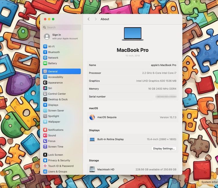 MacBook Pro 15-inch,2018 Four Thunderbolt 3 ports Intel Core i7 Ram16GB SSD256GB SpaceGray รูปที่ 14