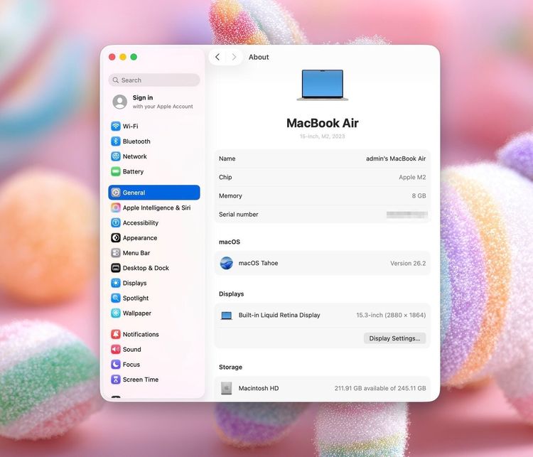MacBook Air 15-inch M2 2023 Ram8GB SSD256GB Starlight  รูปที่ 12