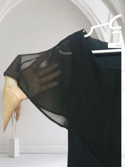 ชุดเดรสสีดำ Detail เป็นผ้าซีทรูบริเวณอก size M (ส่งฟรี) รูปที่ 2