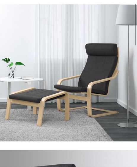 🔥 IKEA POÄNG พัวแอง อาร์มแชร์, วีเนียร์เบิร์ช ฮิลลาเรียด แอนทรา สภาพดีมากๆค่าใช้งานปกติเลยน่าใช้ สวยด้วย รูปที่ 2