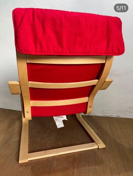 🔥 IKEA POÄNG พัวแอง อาร์มแชร์, วีเนียร์เบิร์ช ฮิลลาเรียด แอนทรา สภาพดีมากๆค่าใช้งานปกติเลยน่าใช้ สวยด้วย รูปที่ 5