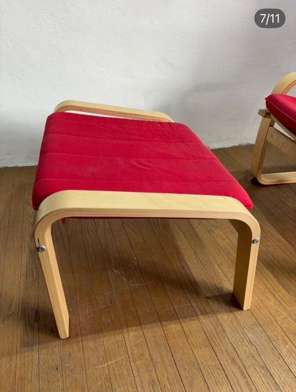 🔥 IKEA POÄNG พัวแอง อาร์มแชร์, วีเนียร์เบิร์ช ฮิลลาเรียด แอนทรา สภาพดีมากๆค่าใช้งานปกติเลยน่าใช้ สวยด้วย รูปที่ 7
