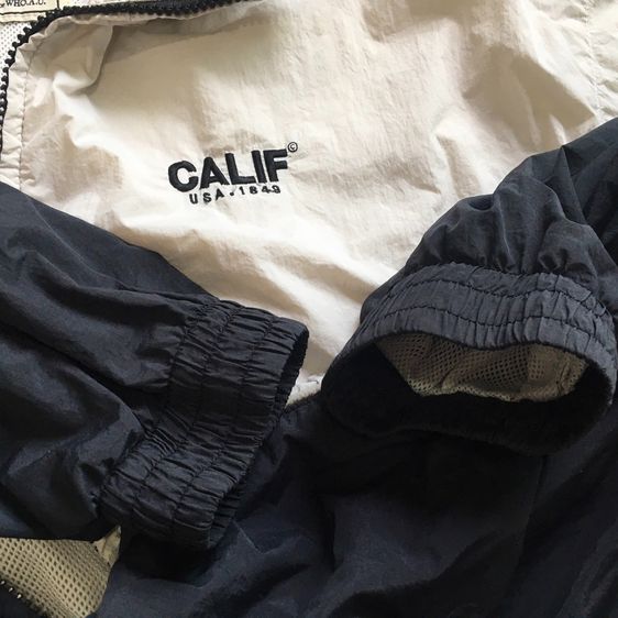 Who.A.U Vintage Windbreaker สีทูโทน ครีม-ดำ สภาพดี รูปที่ 11