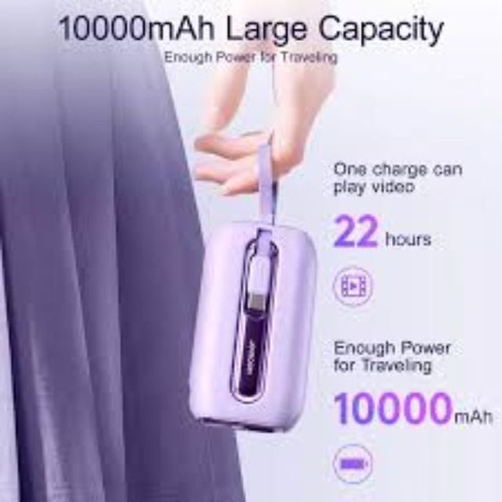 แบตสำรอง L012 10000แอมป์ 22.5w ชาร์จเร็วมีสายไทซีไอโฟน มี ม.อ.ก 2079-2560 รูปที่ 2
