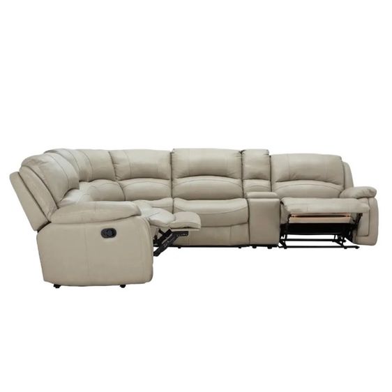 โซฟา หนังแท้ สีครีม ปรับไฟฟ้า รูปที่ 3