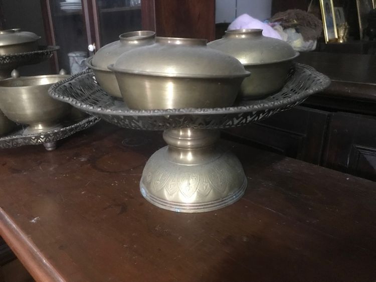 ชุดตักบาตรทองเหลืองโบราณ รูปที่ 5