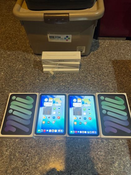 ขายiPadMini6สีดำ256กิ๊กยกกล่องWifi Celluer ใส่ซิมได้ตัวTopสุดใช้งานดีสภาพสวยๆๆถูกมากก