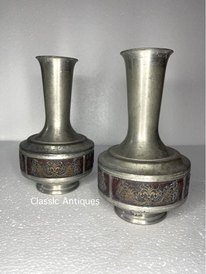 แจกัน พิวเตอร์เก่าสะสม รูปที่ 2