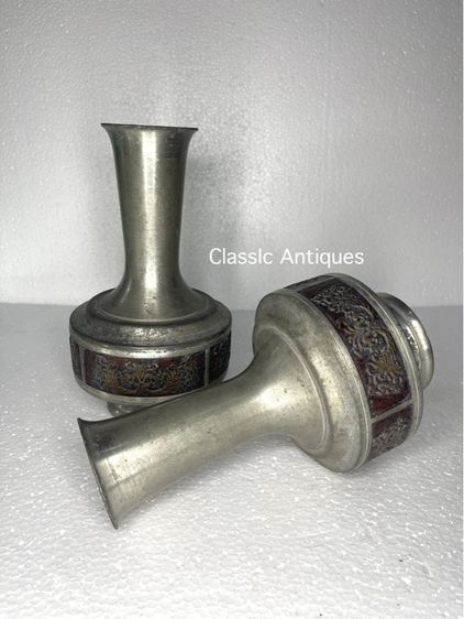 แจกัน พิวเตอร์เก่าสะสม รูปที่ 3