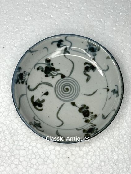 จาน ลายคราม โบราณเก่าสะสม รูปที่ 9