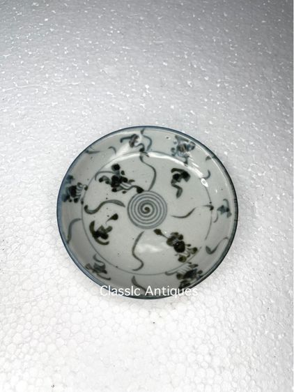 จาน ลายคราม โบราณเก่าสะสม รูปที่ 2