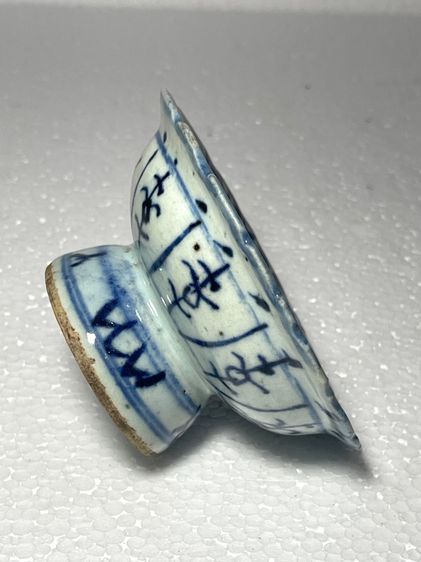 พานเชิง ลายคราม โบราณเก่าสะสม รูปที่ 6