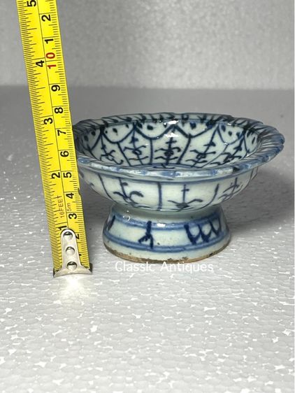 พานเชิง ลายคราม โบราณเก่าสะสม รูปที่ 11