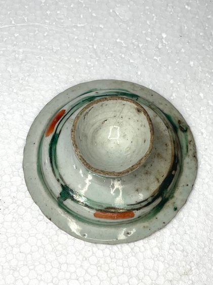 พานเชิง เขียนสี โบราณเก่าสะสม รูปที่ 5