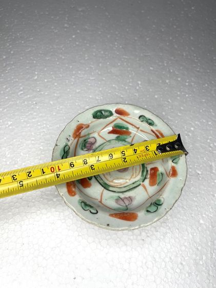 พานเชิง เขียนสี โบราณเก่าสะสม รูปที่ 8