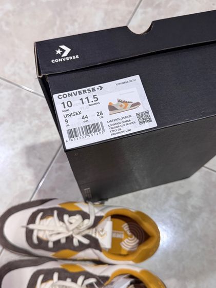 CONVERSE OMEGA TRAINER LUX SCHOOL STYLE OX BROWN YELLOW  รูปที่ 5