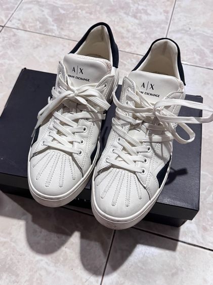 Armani Exchange leather panelled trainers 