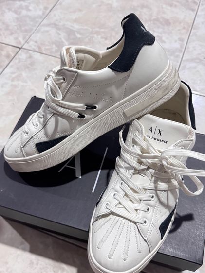 Armani Exchange leather panelled trainers  รูปที่ 2