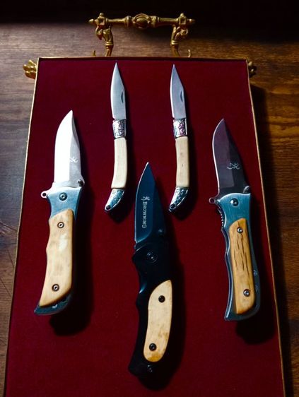 มีดพกสแตนเลสแท้ด้ามเนื้อแท้ธรรมชาติลายชัดสภาพเยี่ยม รูปที่ 6