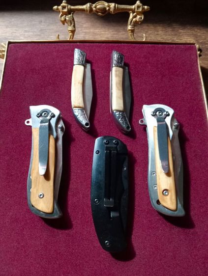 มีดพกสแตนเลสแท้ด้ามเนื้อแท้ธรรมชาติลายชัดสภาพเยี่ยม รูปที่ 4