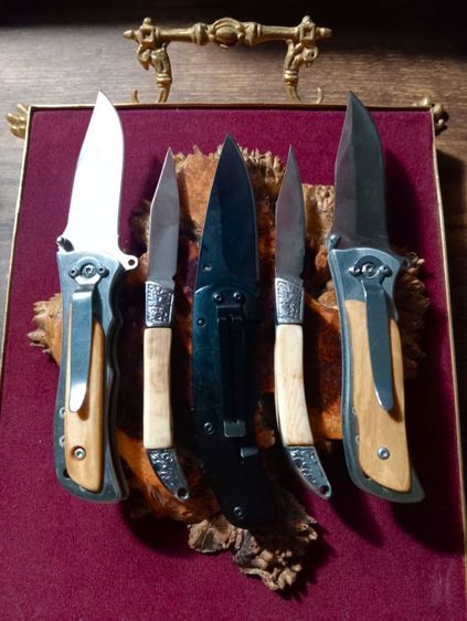 มีดพกสแตนเลสแท้ด้ามเนื้อแท้ธรรมชาติลายชัดสภาพเยี่ยม รูปที่ 15