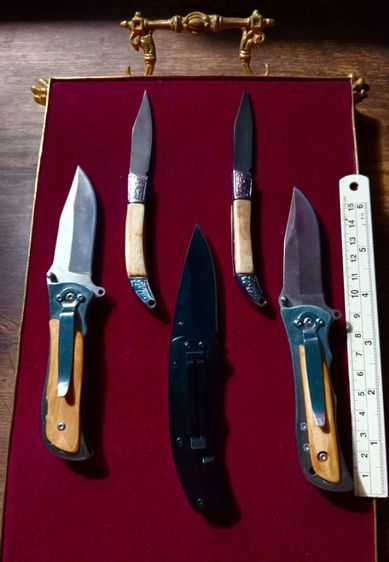 มีดพกสแตนเลสแท้ด้ามเนื้อแท้ธรรมชาติลายชัดสภาพเยี่ยม รูปที่ 2