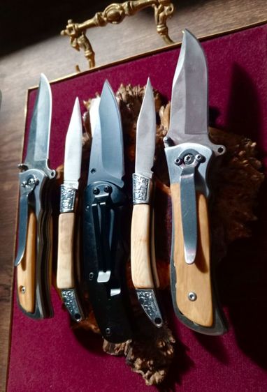 มีดพกสแตนเลสแท้ด้ามเนื้อแท้ธรรมชาติลายชัดสภาพเยี่ยม รูปที่ 17